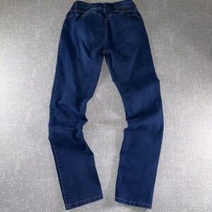 Bamboo Jeans Jeans Juniors 9 Blue Medium Wash Mid Rise Straight Slim Stretch